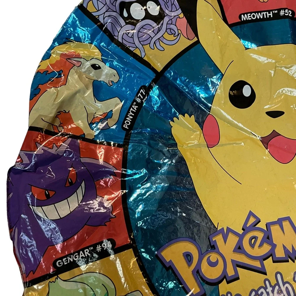 Vintage Pokémon Birthday Balloon Mylar Foil Deadstock Never Used Brand New 1999